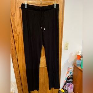 Long Tall Sally Soft Touch Rib Trousers, Black in color, size US 12